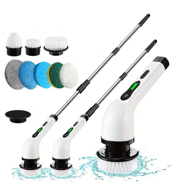 JY-6010 Electric Cleaning Brush - 25W Multi-Surface Scrubber for Kitchen, Bathroom & Car