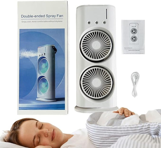 Luxury Breeze Duo | Smart Misting Fan with Dual-Turbo Technology
