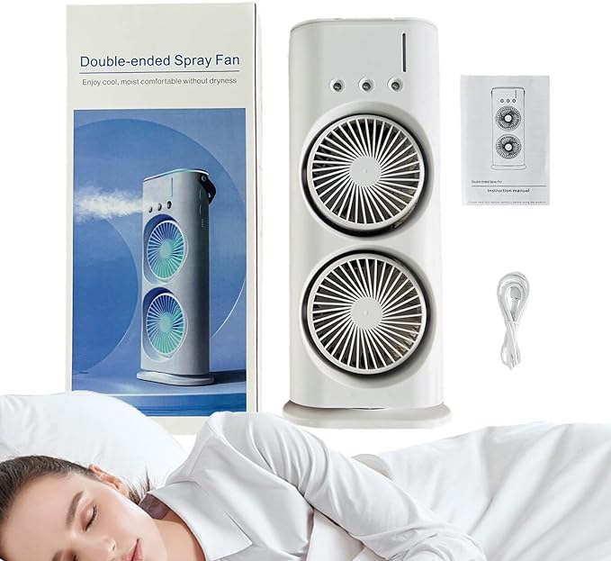 Luxury Breeze Duo | Smart Misting Fan with Dual-Turbo Technology