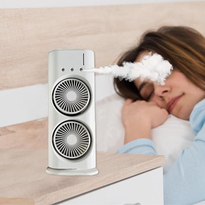 Luxury Breeze Duo | Smart Misting Fan with Dual-Turbo Technology
