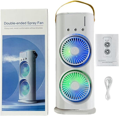 Luxury Breeze Duo | Smart Misting Fan with Dual-Turbo Technology