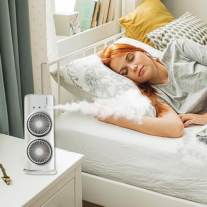 Luxury Breeze Duo | Smart Misting Fan with Dual-Turbo Technology