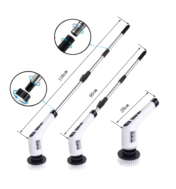 JY-6010 Electric Cleaning Brush - 25W Multi-Surface Scrubber for Kitchen, Bathroom & Car