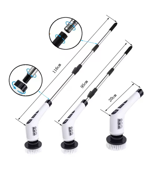 JY-6010 Electric Cleaning Brush - 25W Multi-Surface Scrubber for Kitchen, Bathroom & Car