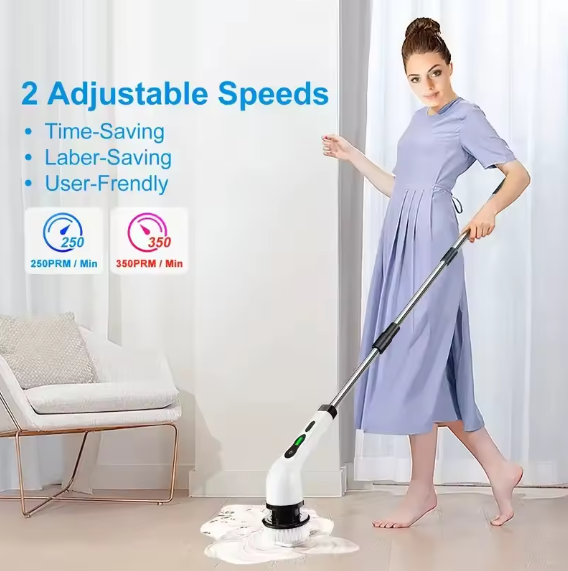 JY-6010 Electric Cleaning Brush - 25W Multi-Surface Scrubber for Kitchen, Bathroom & Car